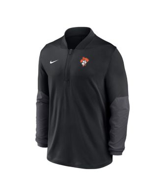 Men's Black Oklahoma State Cowboys Dri-FIT Half-Zip Pullover Sweatshirt