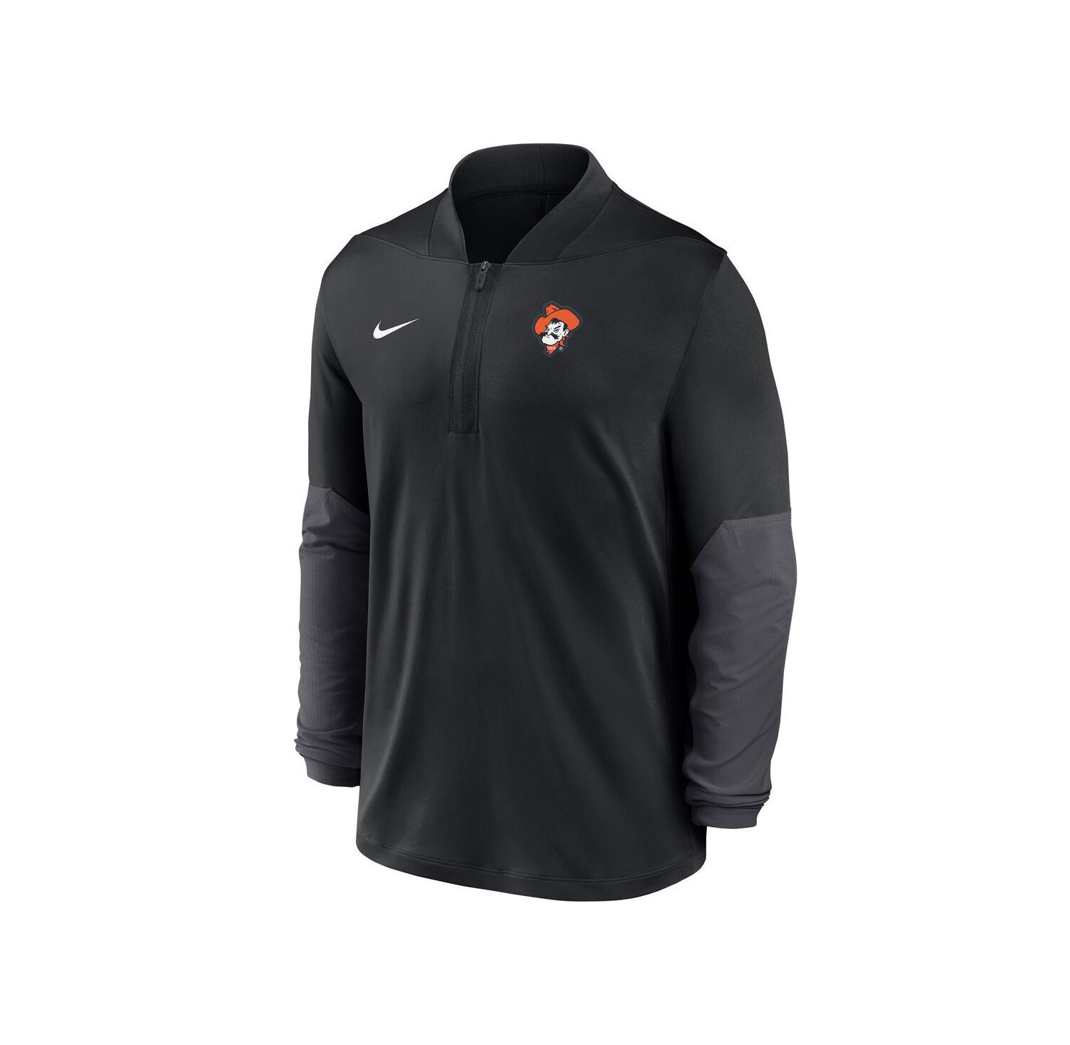 Men's Black Oklahoma State Cowboys Dri-FIT Half-Zip Pullover Sweatshirt