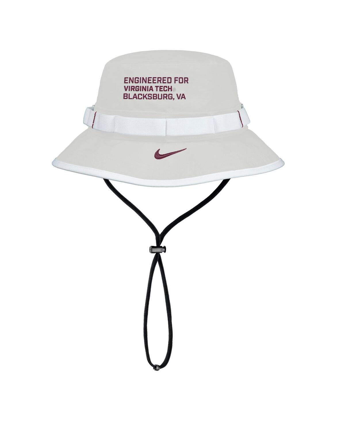 Nike Men's Gray Virginia Tech Hokies 2025 On-field Boonie Performance Bucket Hat In White