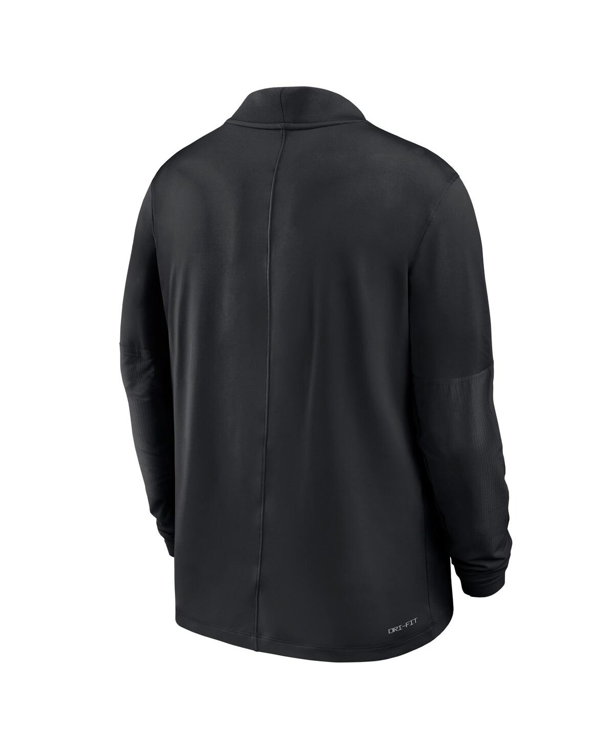 Nike Men's Black Army Black Knights Dri-fit Half-zip Pullover Sweatshirt In Black