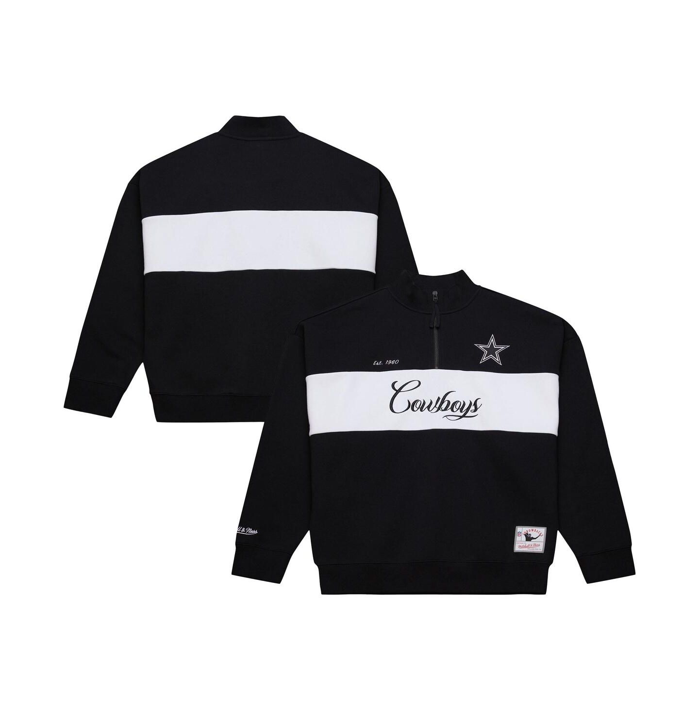 Женская куртка Mitchell & Ness Mitchell Ness Black Dallas Cowboys Quarter-Zip — фото 1