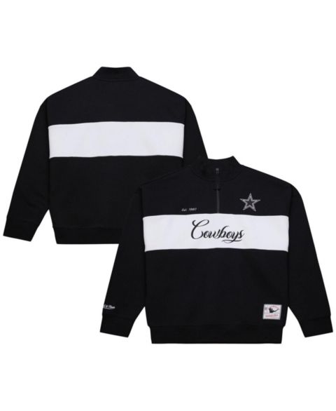 Женские куртки Mitchell & Ness Mitchell Ness Women's Black Dallas Cowboys Quarter-Zip Jacket