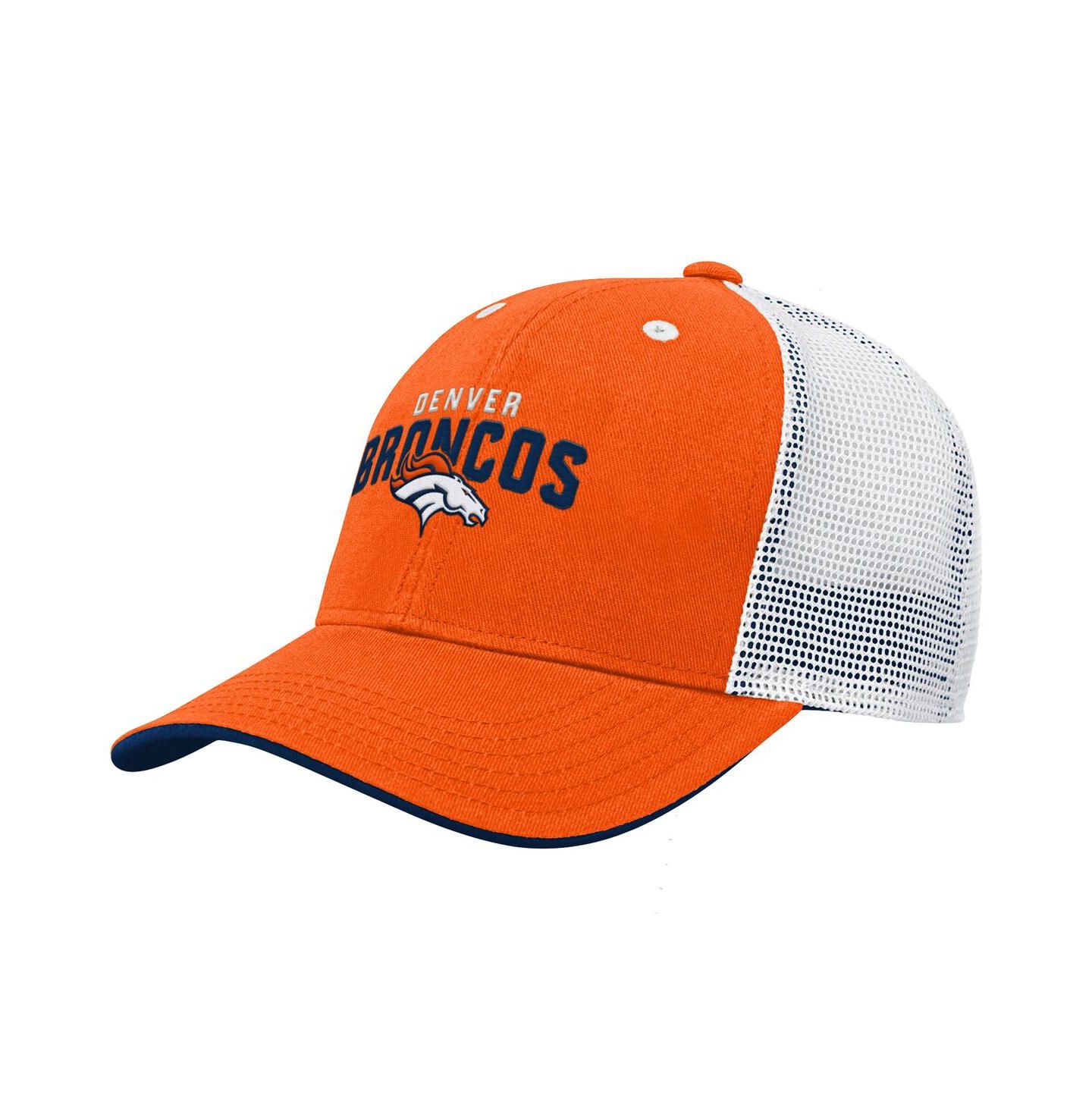 Детская кепка Outerstuff Orange Denver Broncos Core Lockup Trucker Adjustable Hat — фото 1