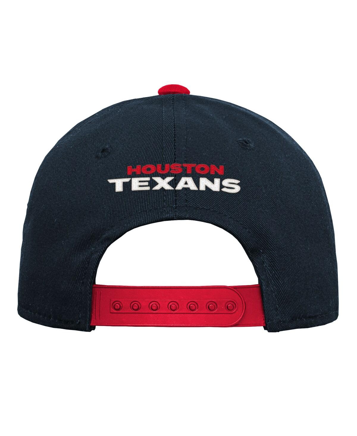 Outerstuff Big Boys And Girls Navy Houston Texans Team Pre-curved Adjustable Hat In Black