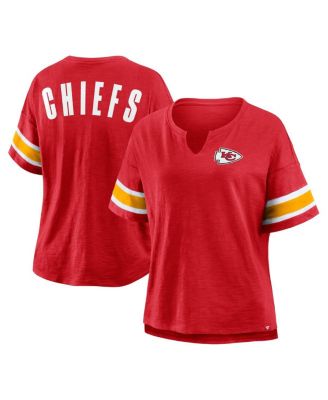 Fanatics - Women's Red Kansas City Chiefs Plus Size Redzone Notch Neck T-Shirt