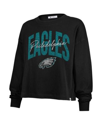 Women's Black Philadelphia Eagles Plus Size Muse Sydney Long Sleeve T-Shirt