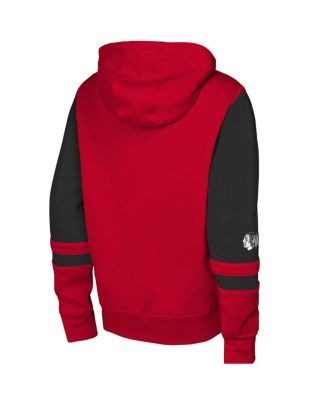 Big Boys and Girls Red Chicago Blackhawks Face Off Full-Zip Hoodie