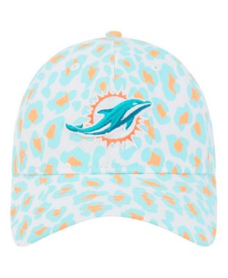 Preschool White Miami Dolphins Active Leopard 9TWENTY Adjustable Hat