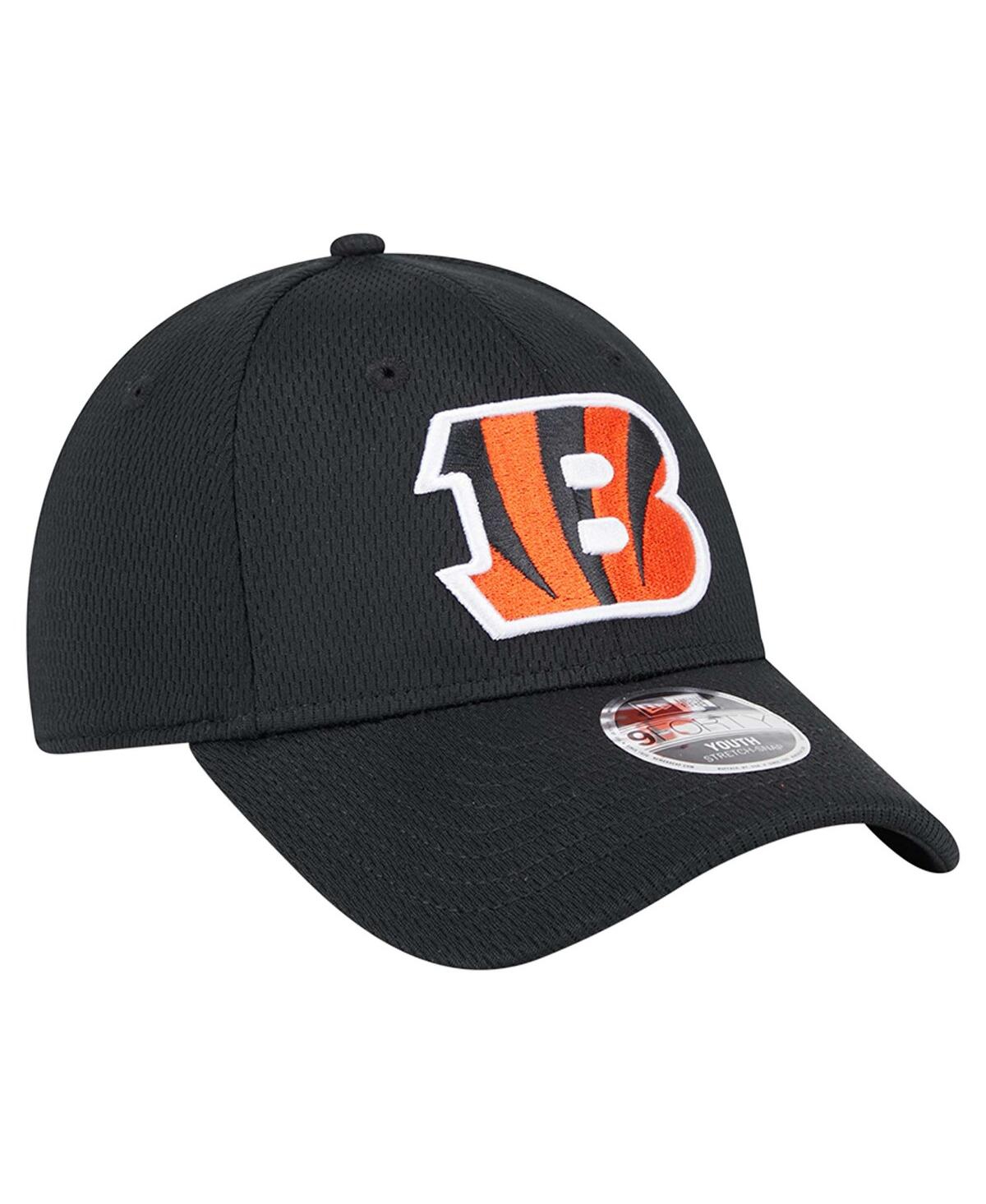 New Era Preschool Black Cincinnati Bengals Main 9forty Adjustable Hat In Black