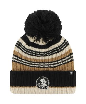 '47 Brand - Women's Khaki Florida State Seminoles Barista Cuffed with Pom Knit Hat