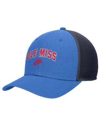 Men's Powder Blue Ole Miss Rebels Vintage Arch Rise Performance Trucker Adjustable Hat