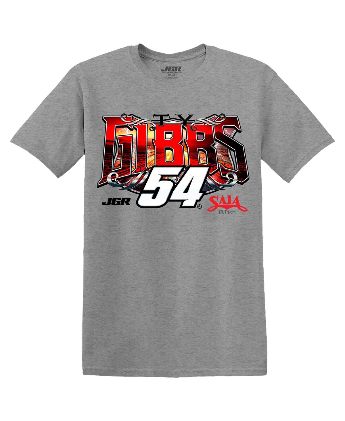 Joe Gibbs Racing Team Collection Men's Heather Gray Ty Gibbs Saia Car T-shirt In Gray