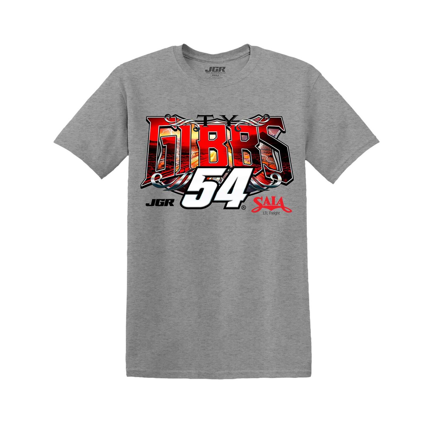 Men's Heather Gray Ty Gibbs Saia Car T-Shirt