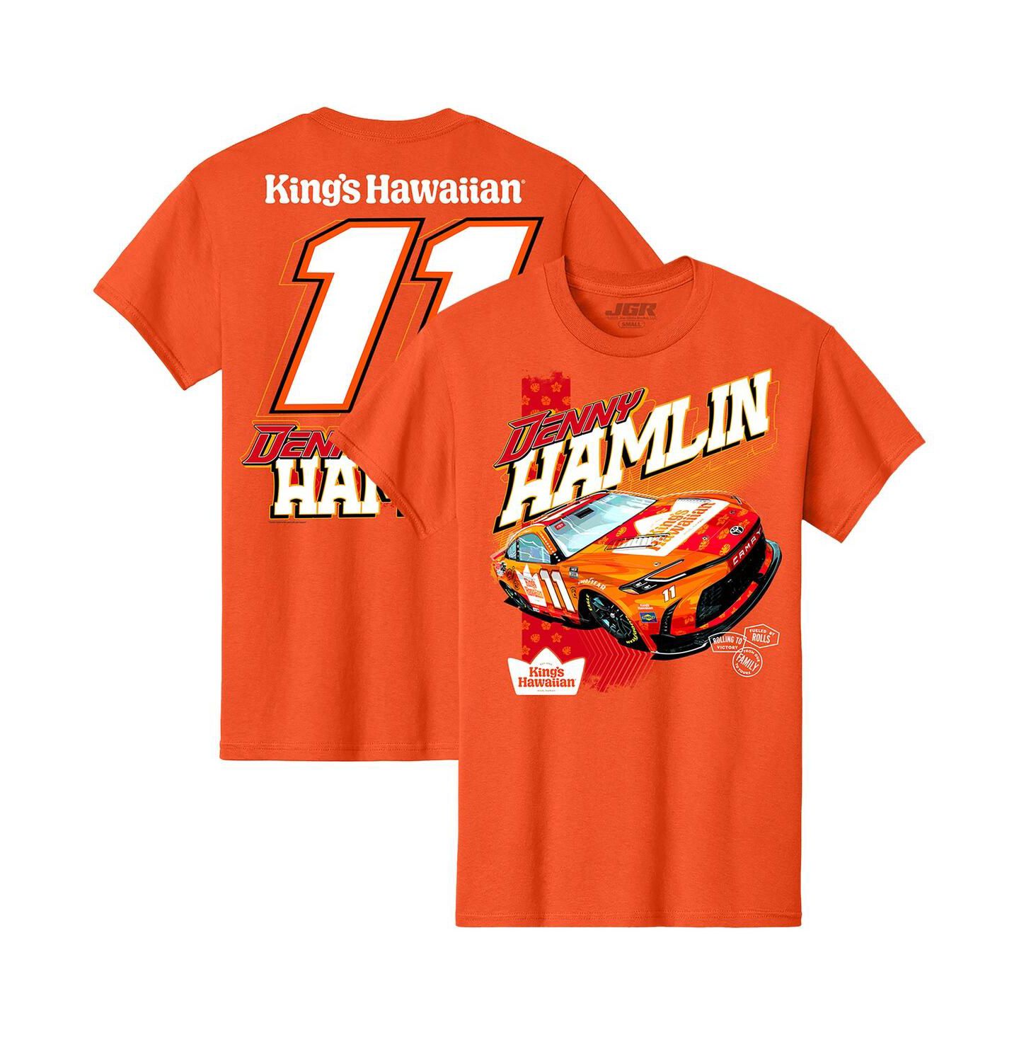 Мужская футболка Joe Gibbs Racing Team Collection Orange Denny Hamlin King's Hawaiian — фото 1