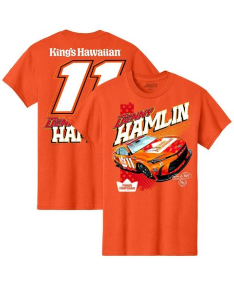 Мужская футболка Joe Gibbs Racing Team Collection Orange Denny Hamlin King's Hawaiian