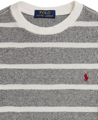 Boys 8-20 Striped Waffle Cotton Long-Sleeve T-Shirt