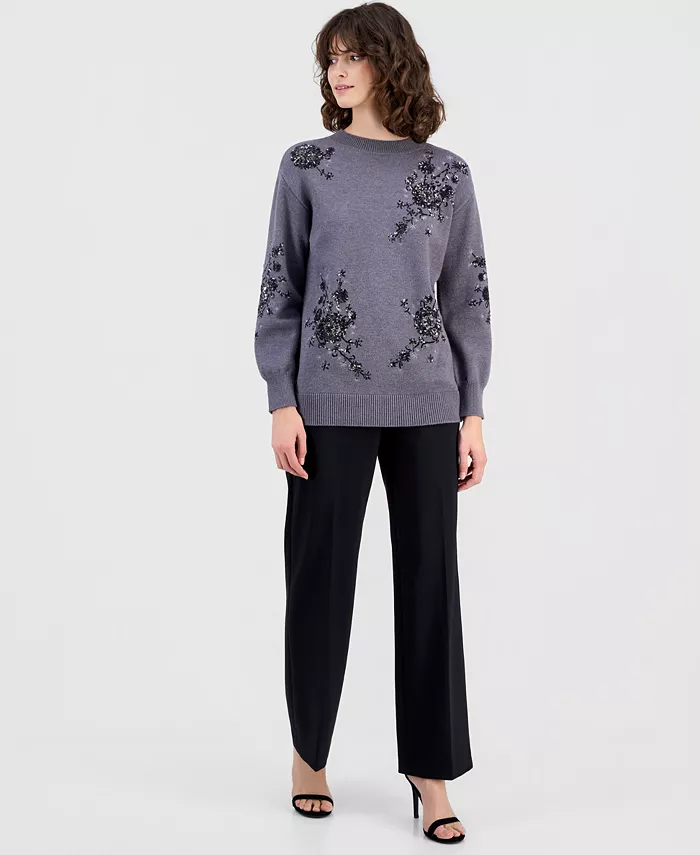 Women's Sequin Embellished Sweater - thumbnail 2