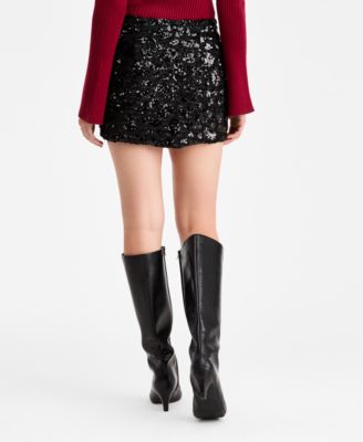 Women's Sequin Tweed Mini Skirt, Macy's Exclusive
