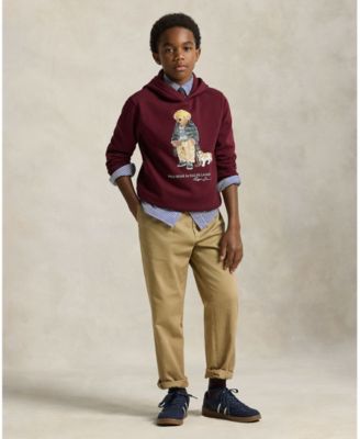 Boys 8-20 Polo Bear Cotton Hooded Tee