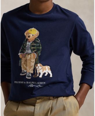 Big Boys Polo Bear Long Sleeve T-Shirt