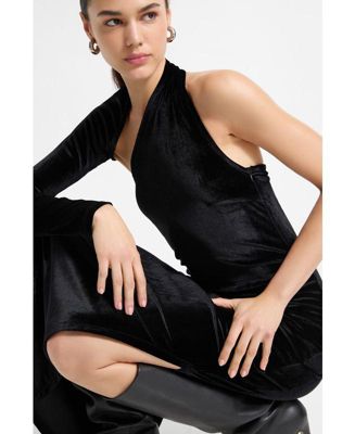 Women's Manhattan Velvet Slit Gown