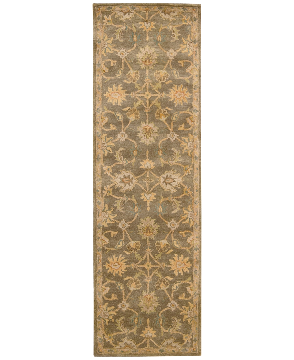 Nourison Rajah Arabesque Mushroom 24 x 8 Runner Rug   Rugs