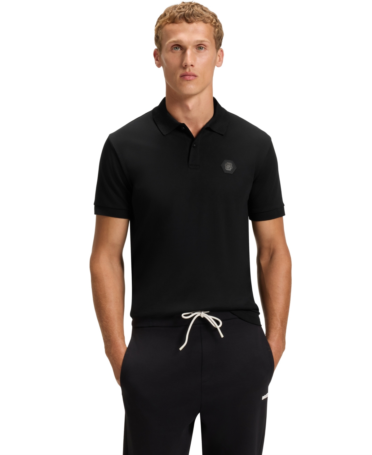 Hugo Boss Boss By  Men's Double B Pima Cotton Polo Shirt In Black