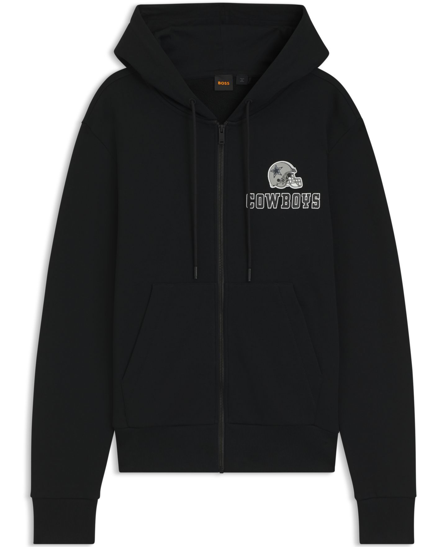 Мужское худи Hugo Boss BOSS x Dallas Cowboys Regular Fit Zip-Up, цвет: Чёрный — фото 3