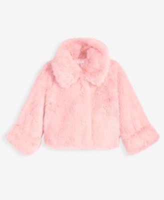 Women's Collared Faux-Fur Jacket, Macy's Exclusive