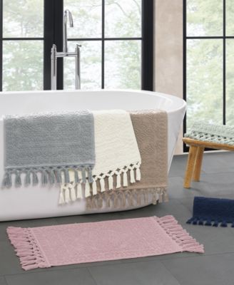 Nellore Fringe Cotton 17" x 28" Bath Rug