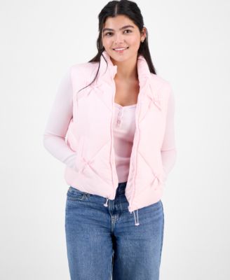 Madden Girl - Juniors' Bow-Trim Puffer Vest