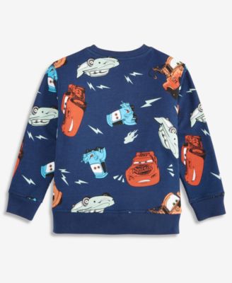 Boys' Toddler 2T-4T Cars-Print Crewneck Knit Sweatshirt, Macy's Exclusive