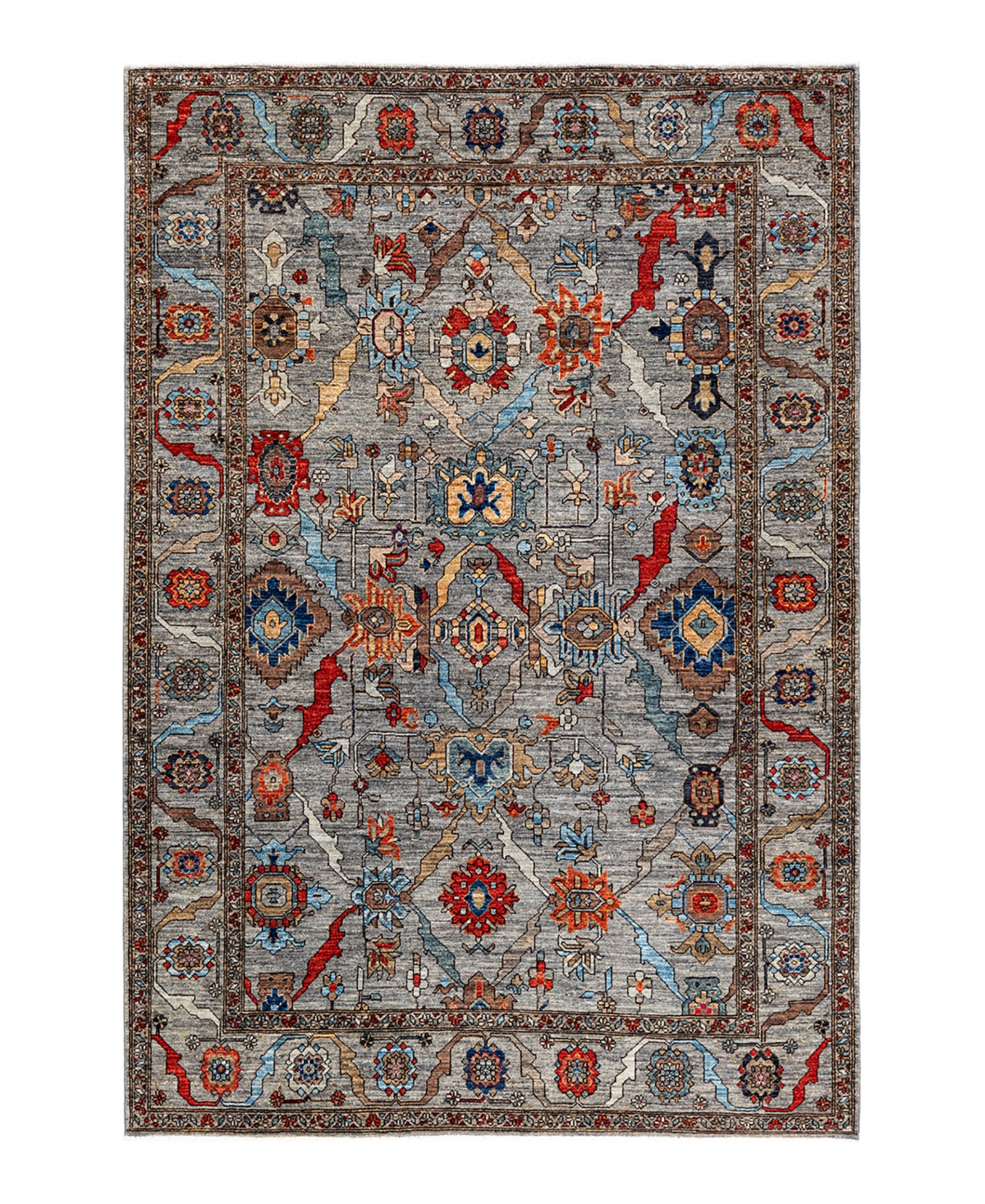 Adorn Hand Woven Rugs Serapi M1982 6'3"x9' Area Rug In Multi