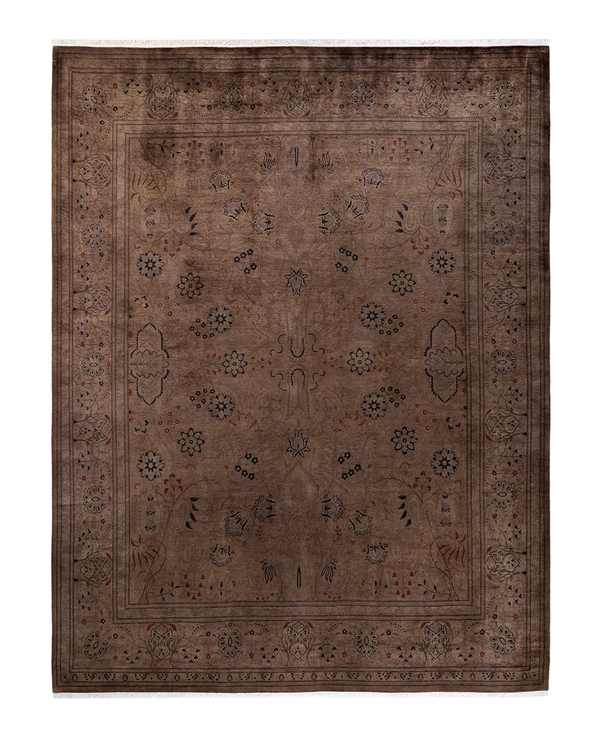 Adorn Hand Woven Rugs Fine Vibrance M1471 8'2"x10'4" Area Rug In Brown