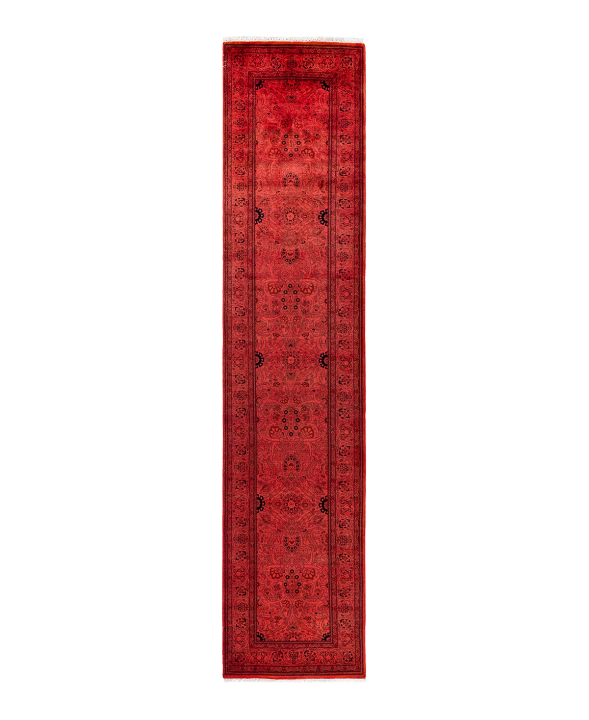 Adorn Hand Woven Rugs Fine Vibrance M1355 2'6"x11'6" Runner Area Rug In Pink
