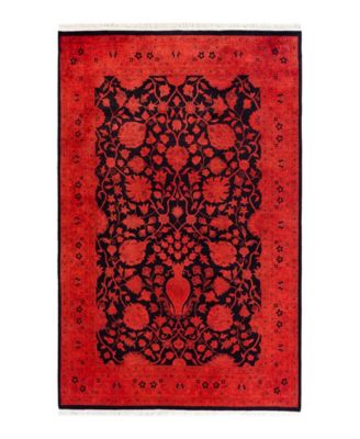 Adorn Hand Woven Rugs Fine Vibrance M1411 Rug Collection In Orange