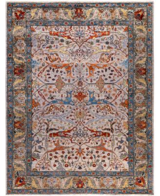 Adorn Hand Woven Rugs Serapi M0103 108 Rug Collection In Purple