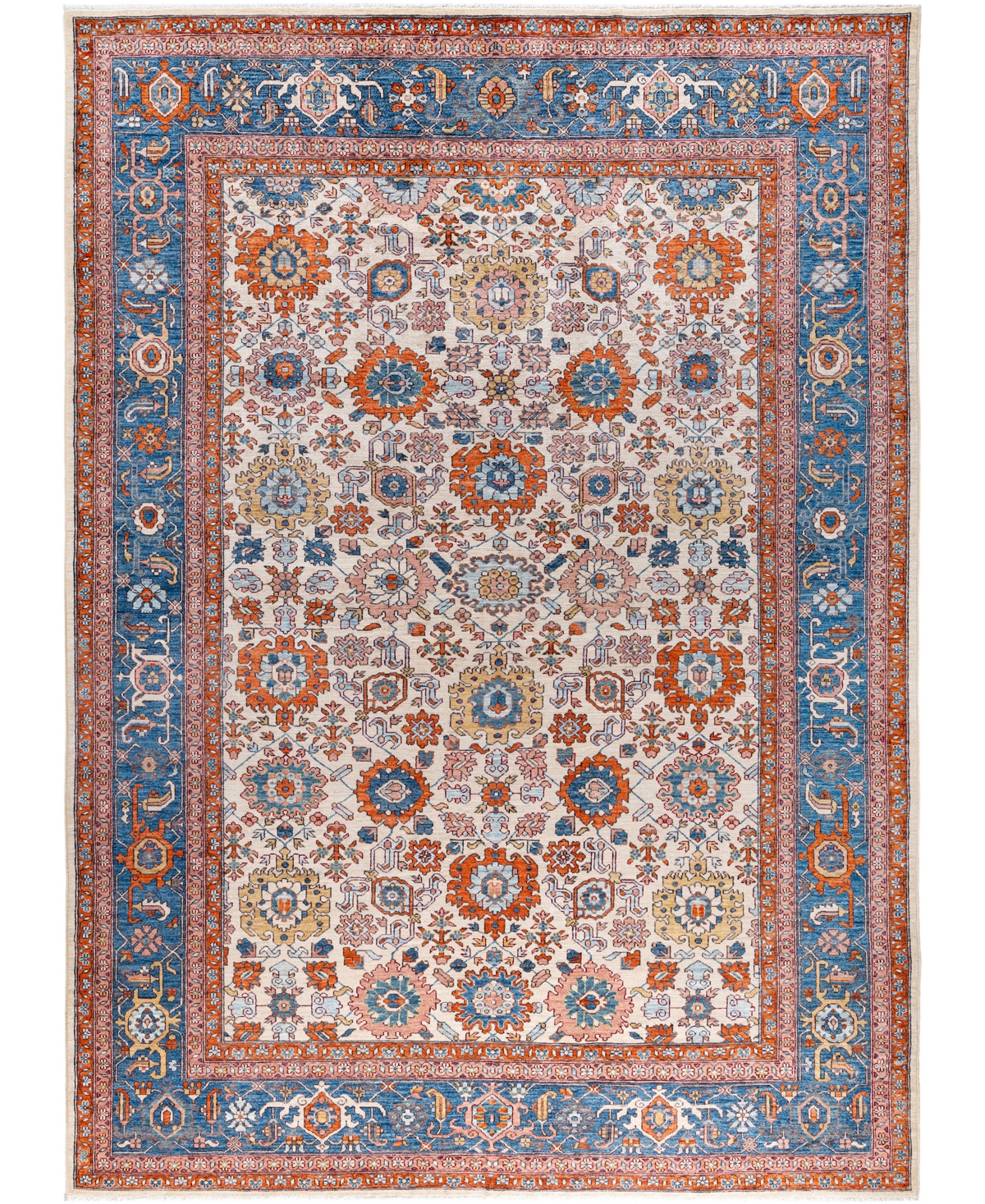 Adorn Hand Woven Rugs Serapi M0103-150 8'9"x12'1" Area Rug In White