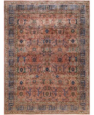 Adorn Hand Woven Rugs Serapi M0103 185 Rug Collection In Pink