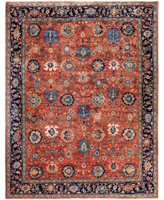 Adorn Hand Woven Rugs Serapi M0103 215 Rug Collection In Orange