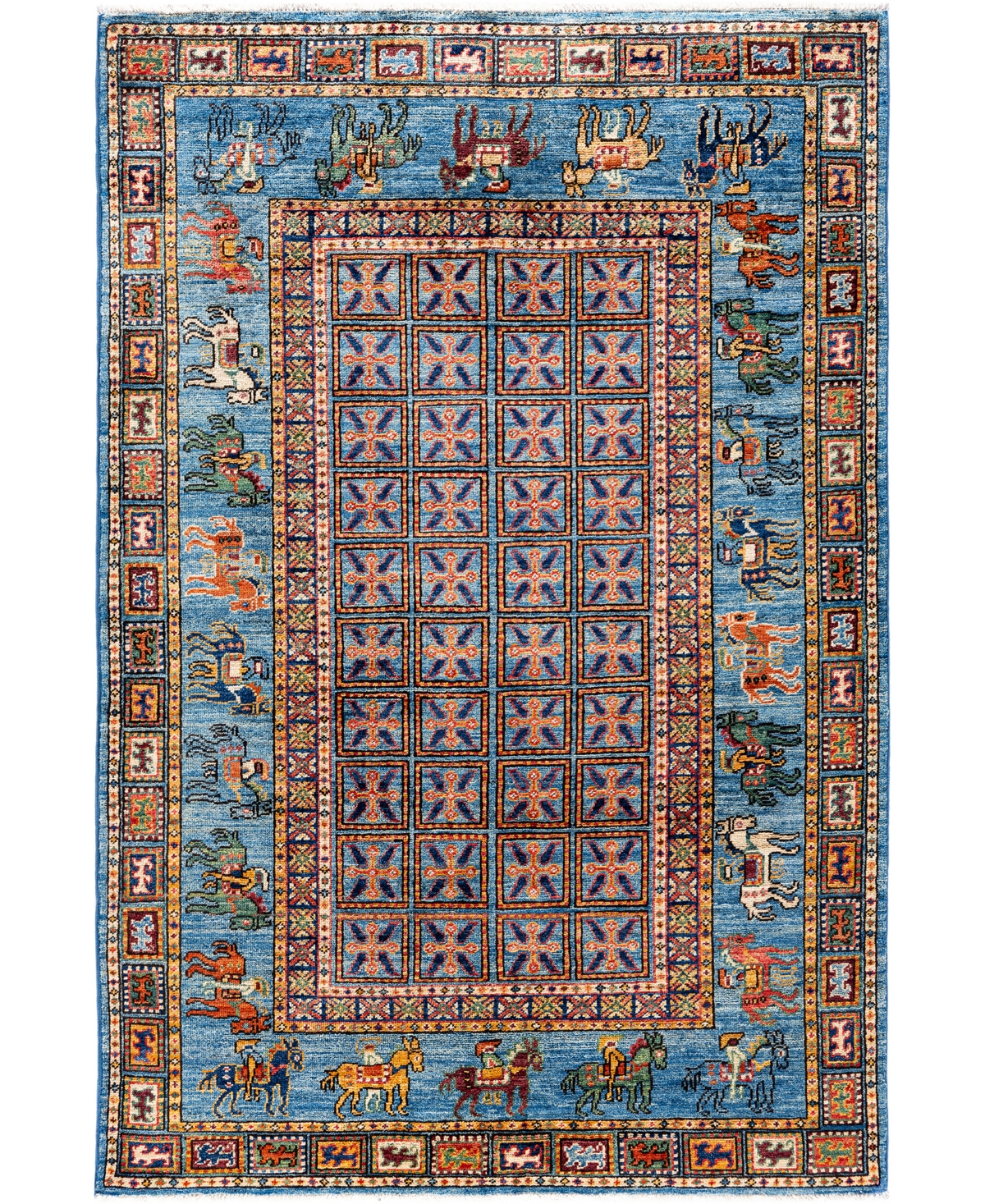 Adorn Hand Woven Rugs Serapi M0103-296 4'x5'11" Area Rug In Blue