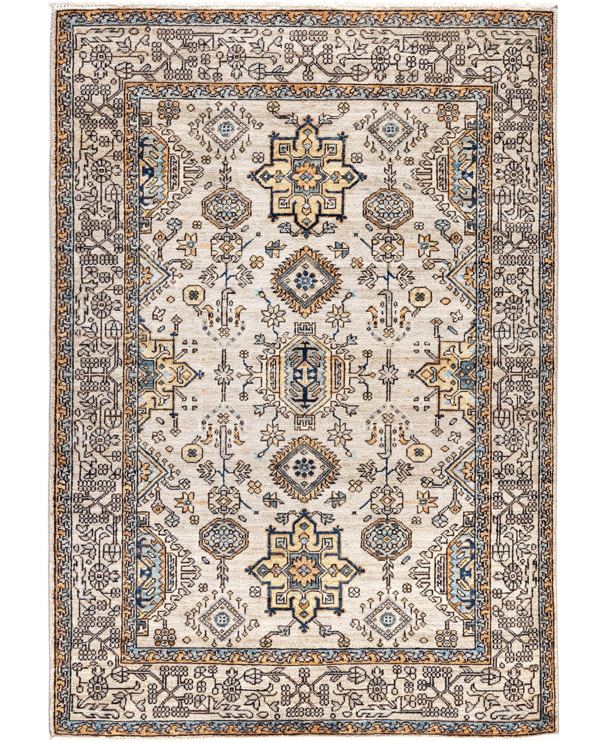 Adorn Hand Woven Rugs Serapi M0103-306 4'x5'9" Area Rug In Gray