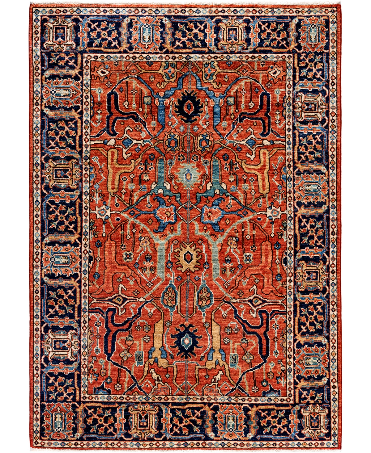 Adorn Hand Woven Rugs Serapi M0103-316 4'2"x5'11" Area Rug In Red