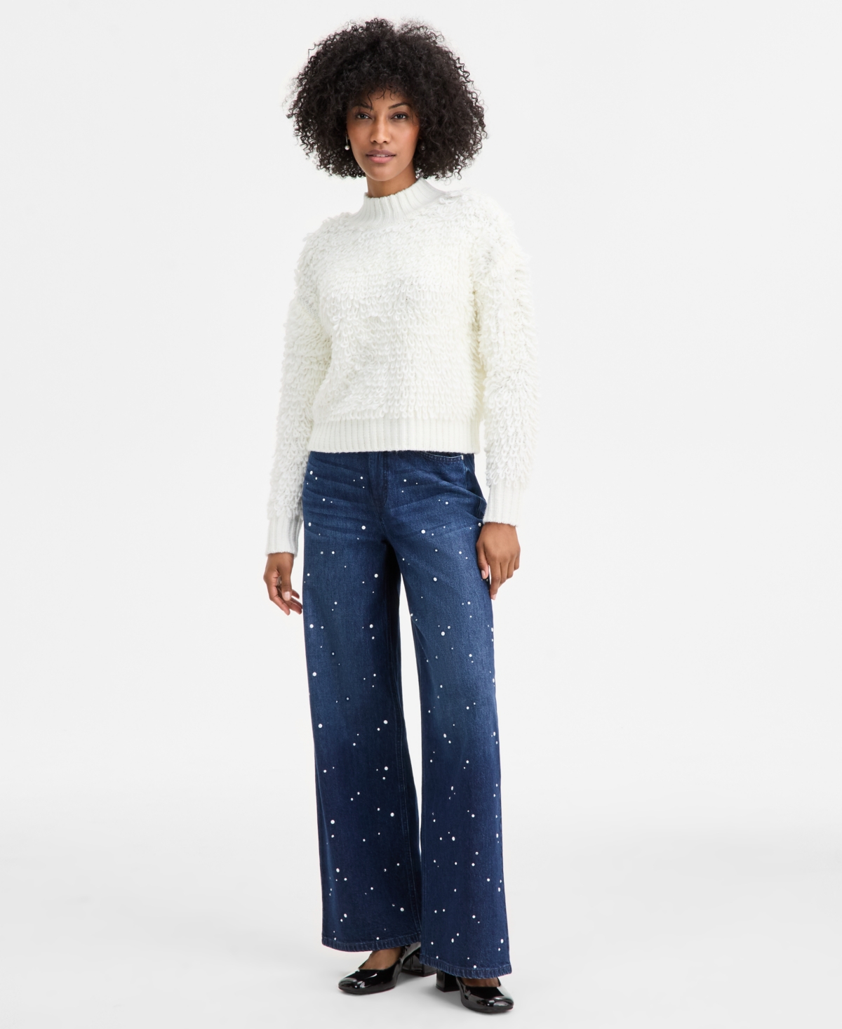 On 34th Women's Plush Loop Pullover Sweater, Macy's Exclusive In Blue