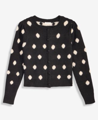 Women's Long-Sleeve Eyelash Dot Cardigan Sweater, Macy's Exclusive