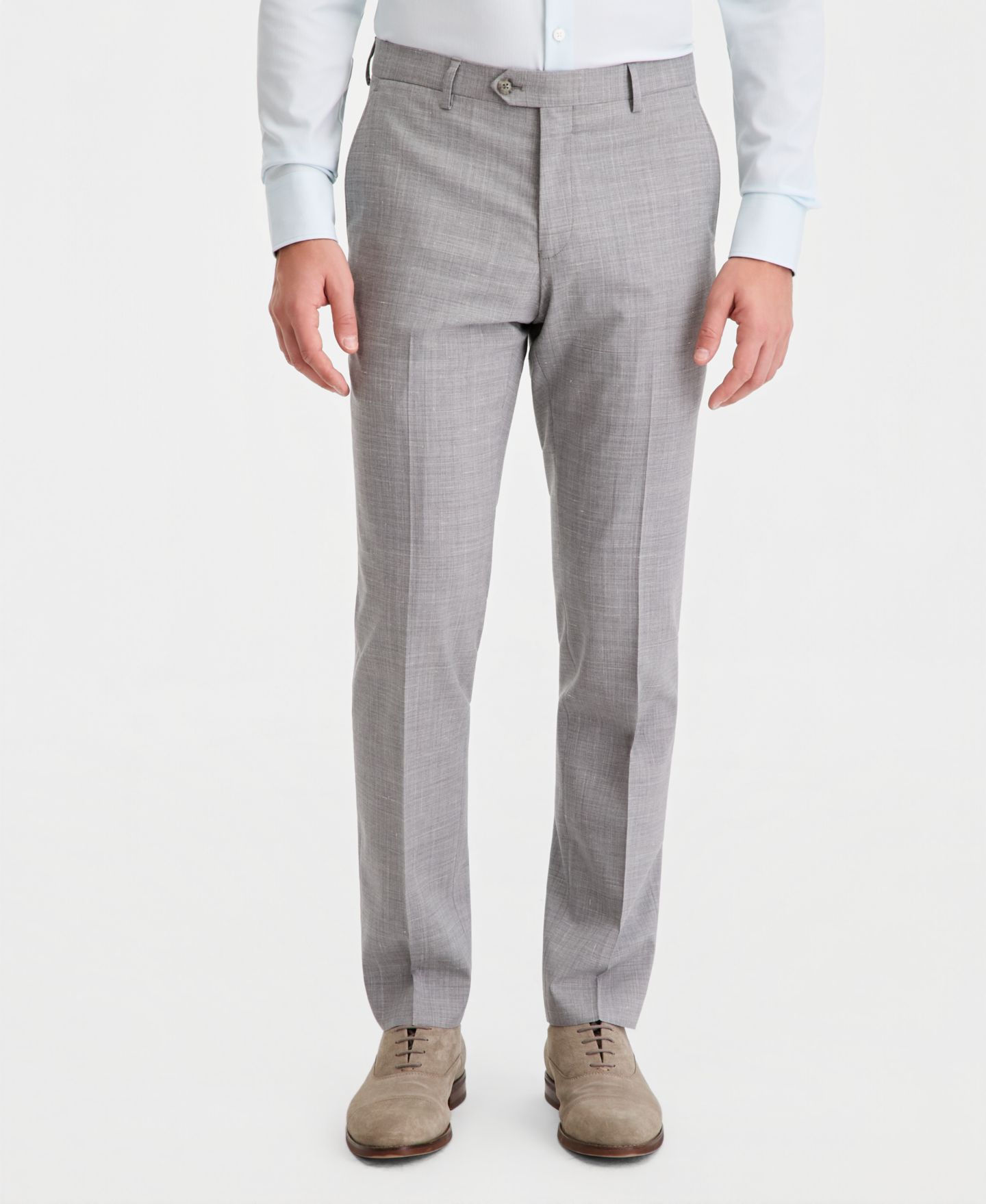Мужские брюки Ted Baker Modern-Fit Wool-Blend Suit Separate, цвет: Светлый серый — фото 3