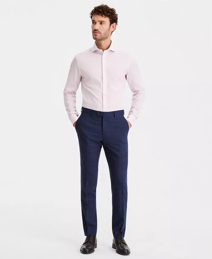 Men's Modern-Fit Wool-Blend Windowpane Suit Separates Pants