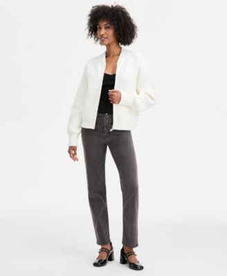 Women's Sweater-Knit Bomber Jacket, Macy's Exclusive
