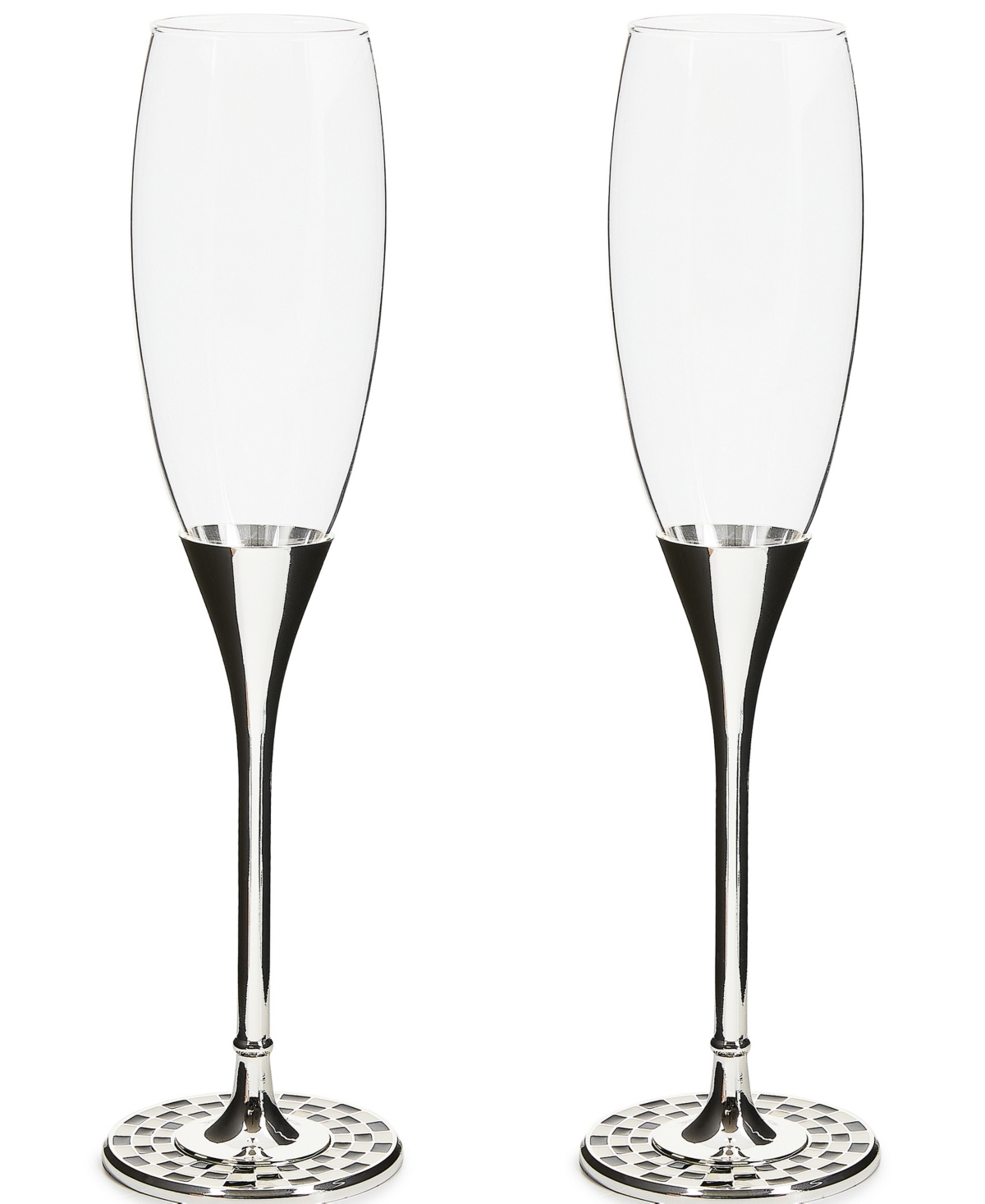 MacKenzie-Childs Celebrate Courtly Toasting Flutes, Set of 2