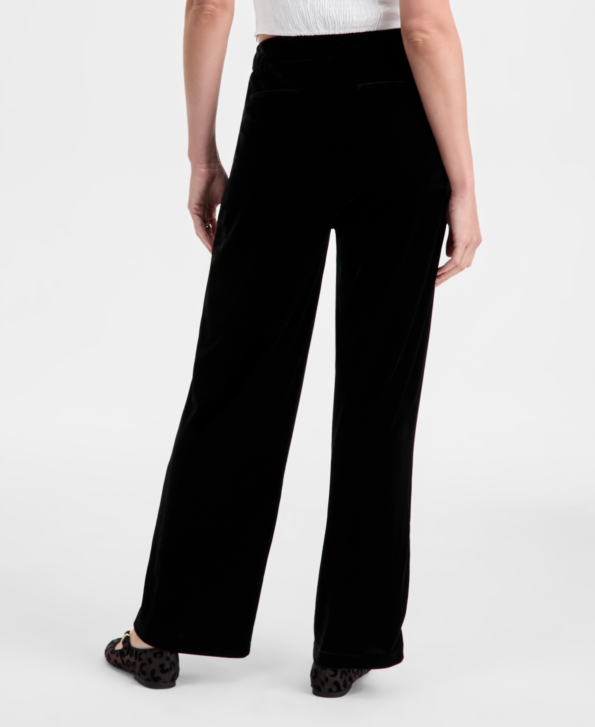 On 34th Women's Velvet Wide-leg Trouser Pants, Macy's Exclusive In Animal Print